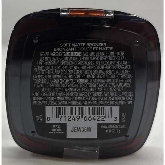 L'Oreal Infallible Bronzer #550 Deep Dark 24H Fresh Wear 0.31 oz - Picture 2 of 2